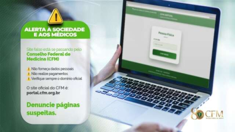 Criminosos criam site falso com nome de CFM e Conselho Regional faz alerta