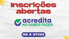 IFPI reabre inscrições para cursos do Acredita no Saber Fazer