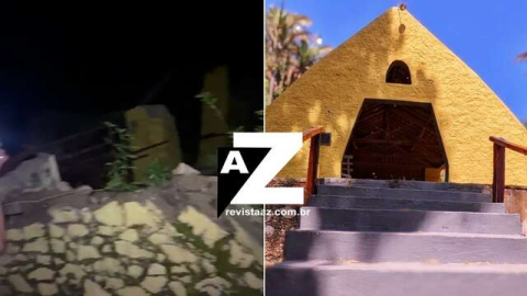 Capela desaba e fica completamente destruída. O espaço era utilizado há mais de 50 anos