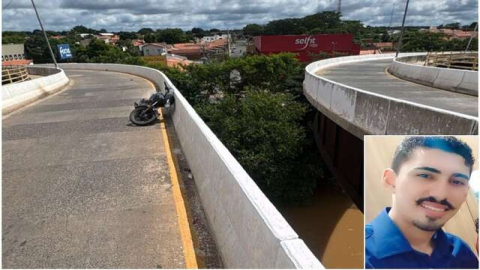 Encontrado corpo de jovem que caiu de ponte. Ele estava em uma motocicleta