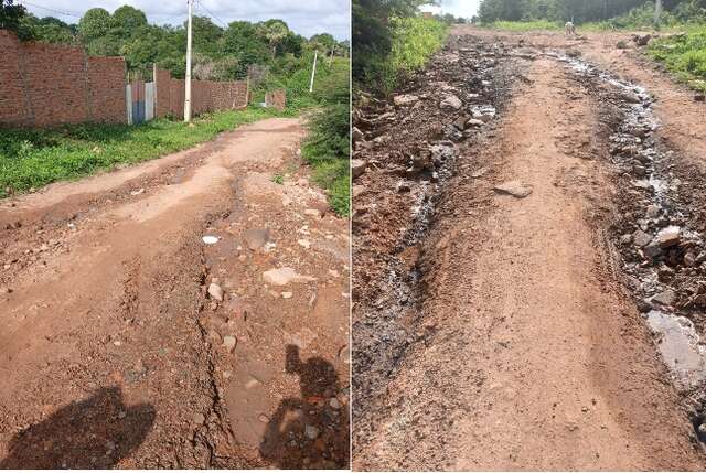 Moradores do Riacho Fundo, em Floriano, denunciam as más condições de estradas