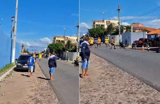 Torcedores baderneiros provocam senas lamentáveis no Piauí. Eles usavam paus e pedras