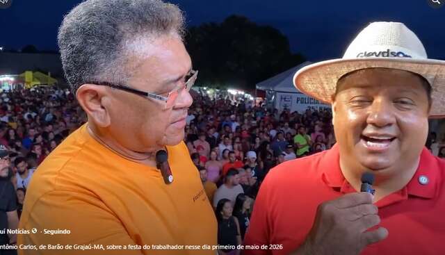 Antônio Carlos agradece as milhares de pessoas que participaram da Festa do Trabalhador